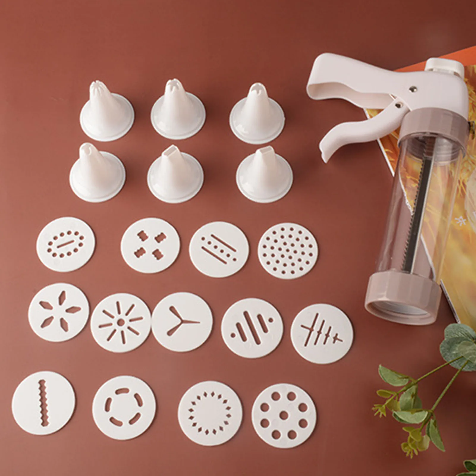 Cookie Cutter Mold Gun Press Icing Kit DIY Pastry Syringe Extruder Nozzles Piping Cream Biscuit Maker Cake Tools