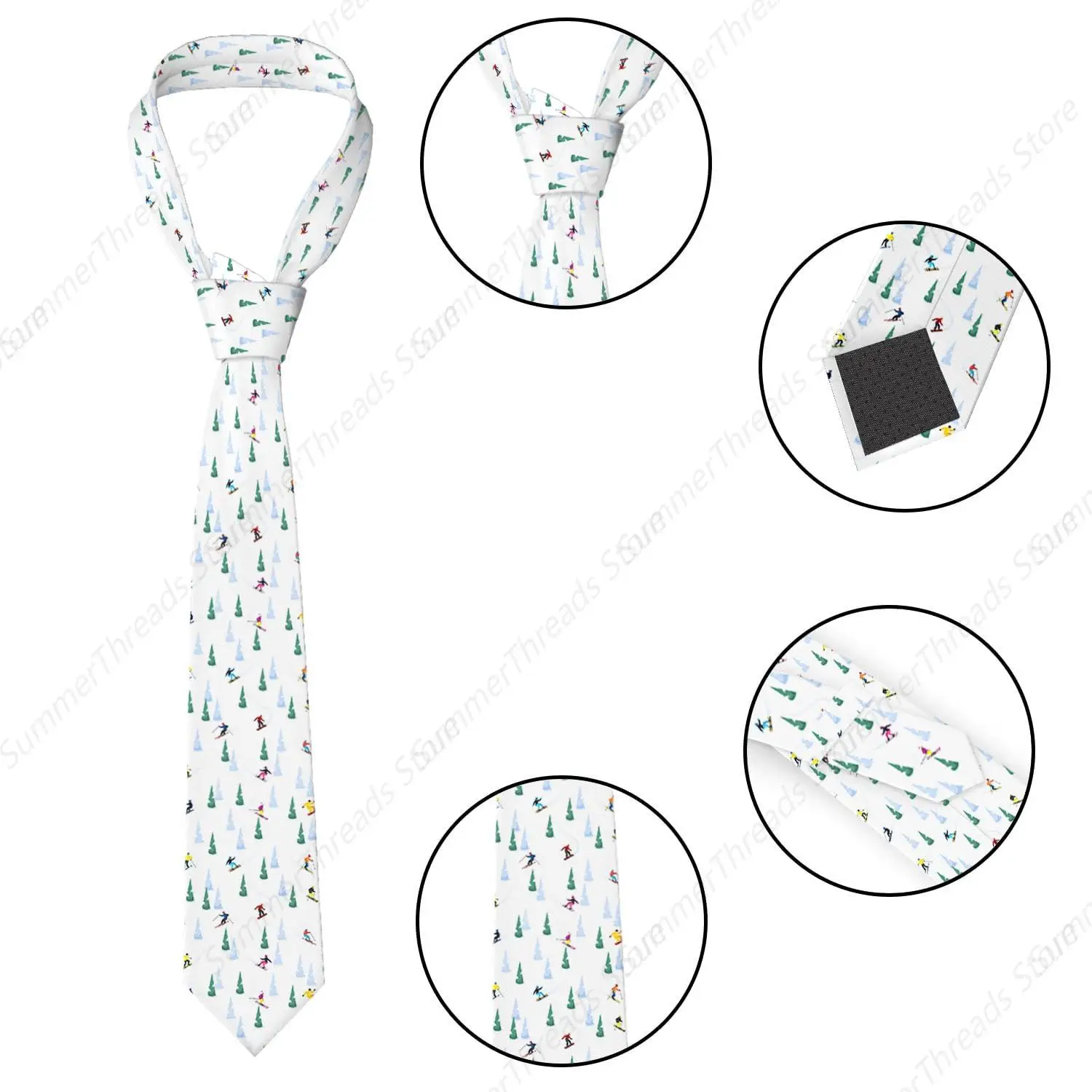 Corbata, Snowboard Deportes de Invierno Temática Azul Blanco