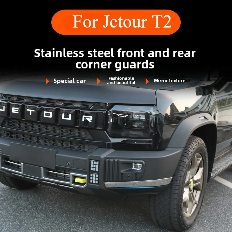 

For Chery Jetour Traveller T2 Car Front and Rear Corner Guards Modified Black Warrior Body Anti-scratch Strips
