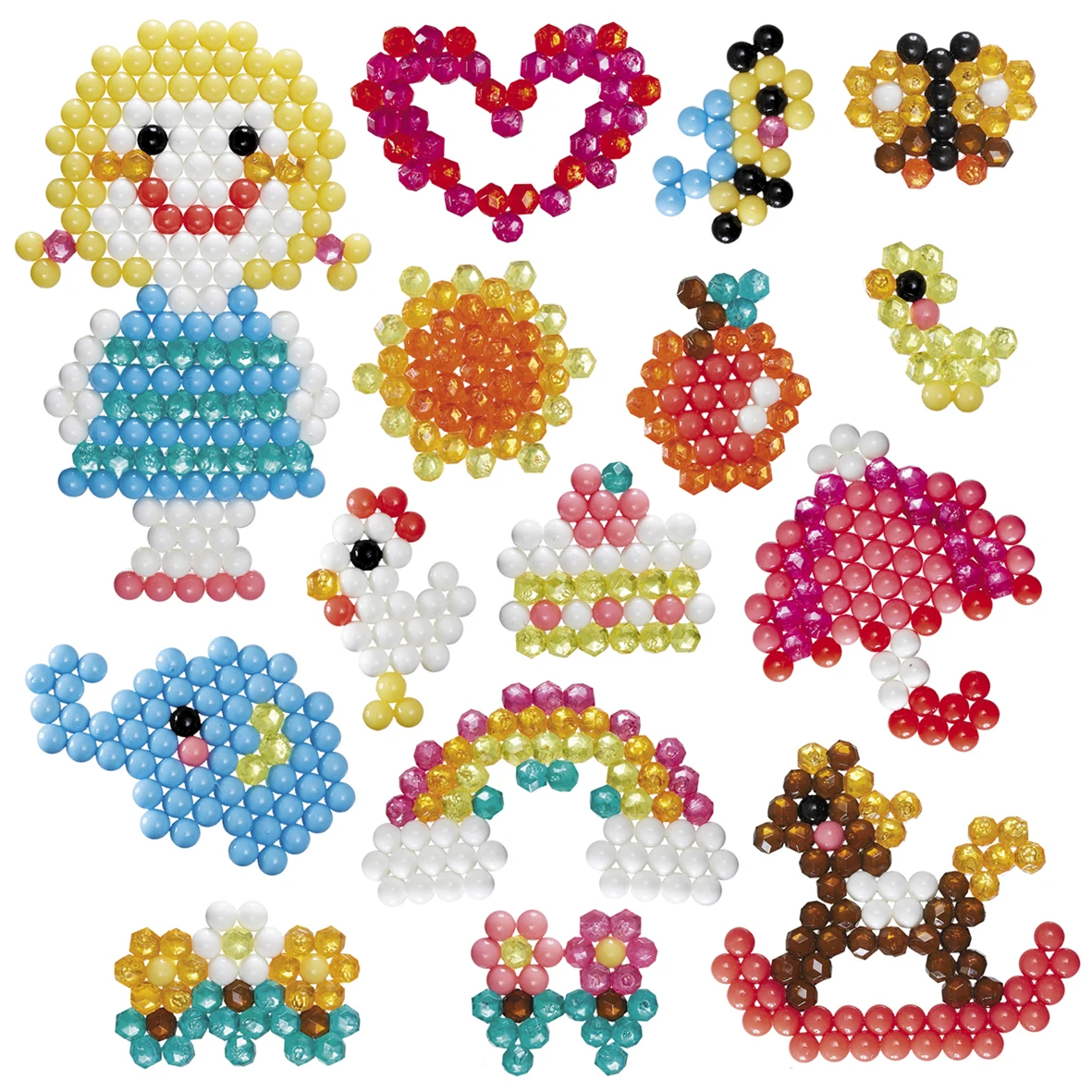 300PCS/Set Jewel Beads 3D Puzzle Toys for Children 6 Colors Refill Pack Water Sticky Beads Jigsaw Puzzle Brinquedo Juguetes