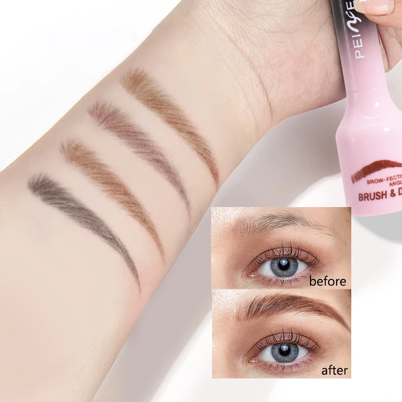 1Pc Dual-Action luchtkussen wenkbrauwtint, waterdicht, zweetbestendig, veegvast voor een natuurlijke wilde wenkbrauwlook