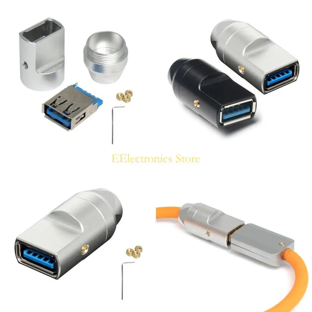 

Тип разъем-розетка B03C USB3.0 A в корпусе из алюминиевого сплава для типа припоя 6 мм