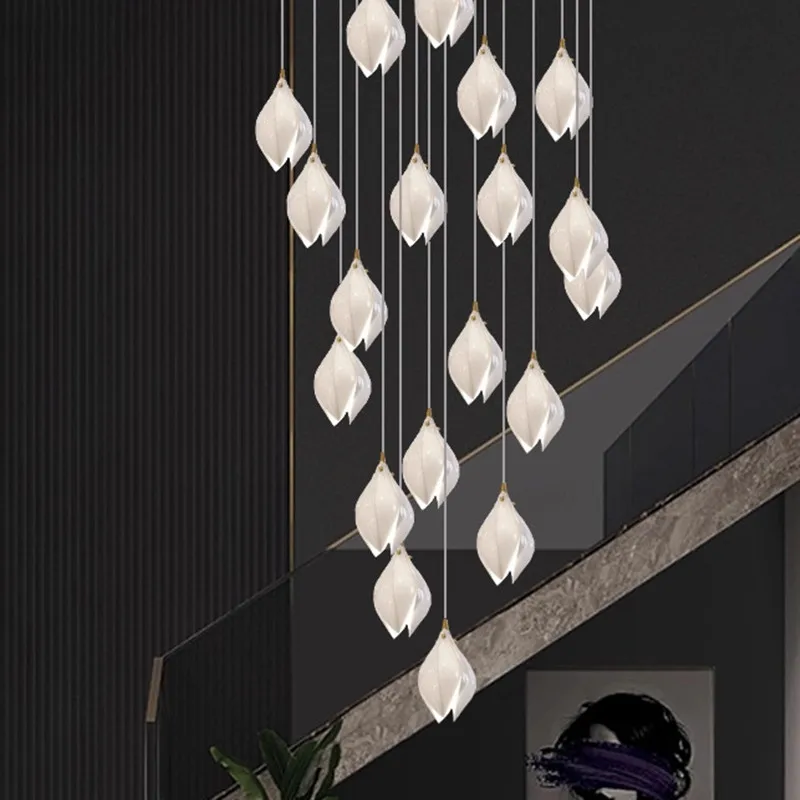 

10-головный светодиодный подвесной орнамент с магнолией, акриловый декоративный кулон для праздничной вечеринки, свадьбы, вечеринки, зала, сценического украшения потолка