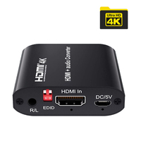 4K HDMI Audio Extractor Splitter HDMI to Toslink Spdif Coaxial Audio Converter HDMI to HDMI Digital Audio for PS4 HDTV Monitor
