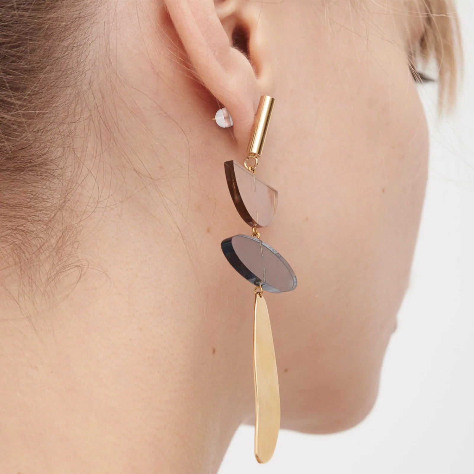 

16Pcs Ear Stud Backs Replacement Secure Locks for Earrings Hoop Dangling Earring Accessories for Women Earring Backs