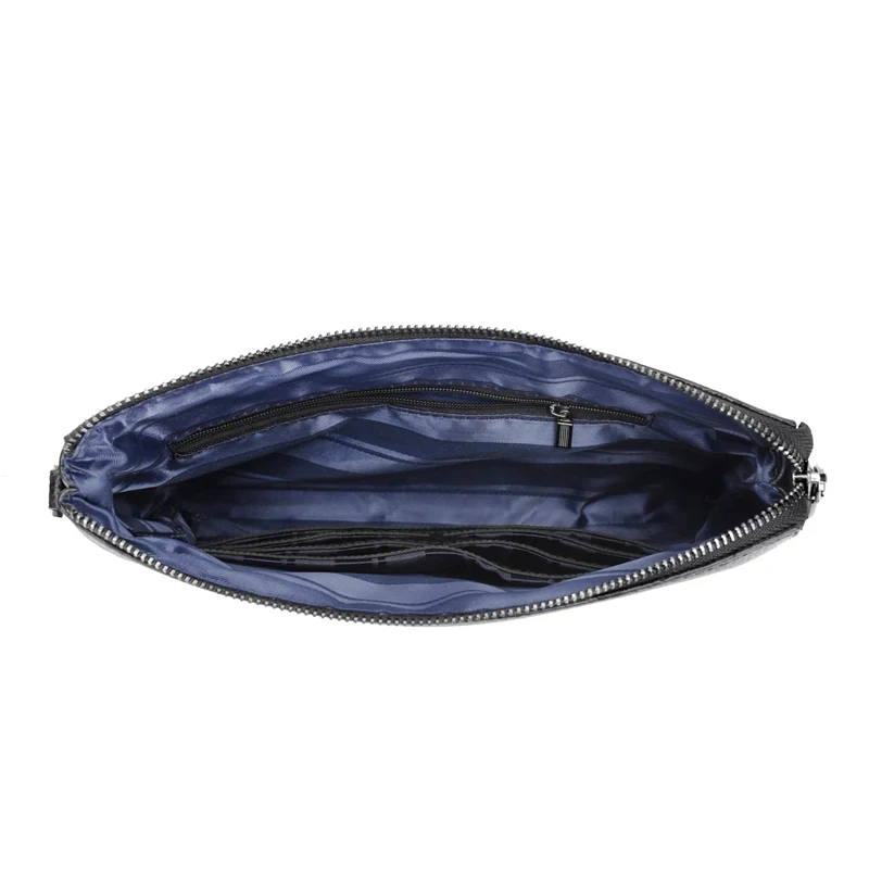 Cowhide handbag long zipper 6-card coin wallet mobile phone bag Wrist Bag pochette uomo clutch Men's genuine leather clutch bag