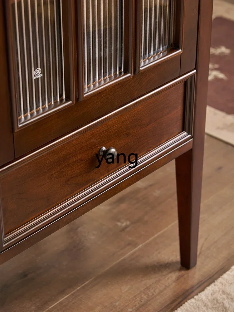 خزانة زاوية تلفزيون من الخشب الصلب بالكامل بتصميم كلاسيكي أمريكي فرنسي من LH، خزانة حديثة وبسيطة على الطراز الكريمي