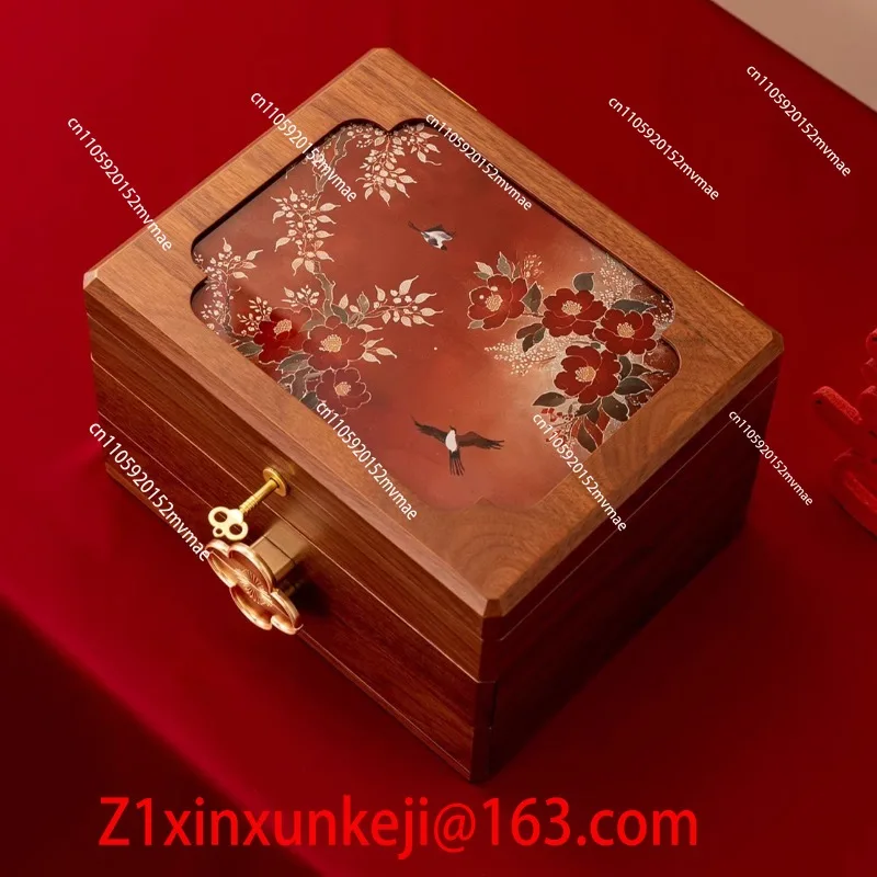 Practical High-end Jewelry Box with Lock Wedding Birthday Gift for Friends