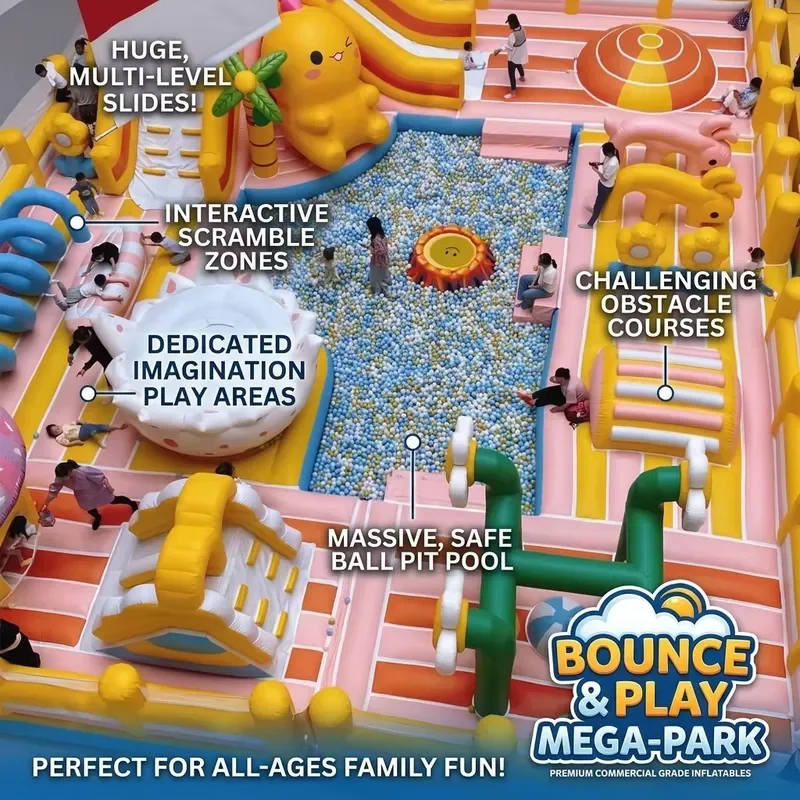 Inflatable Castle Bouncy Castle Combo With Slide and Trampoline for Outdoor Sports Game Activity Children Fun