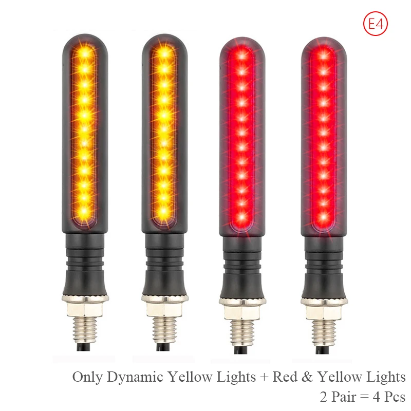 Universele LED Motor Richtingaanwijzers Achterlichten Lamp M10 12V Waterdichte Amber Flasher Indicator Blinker Moto Accessoires