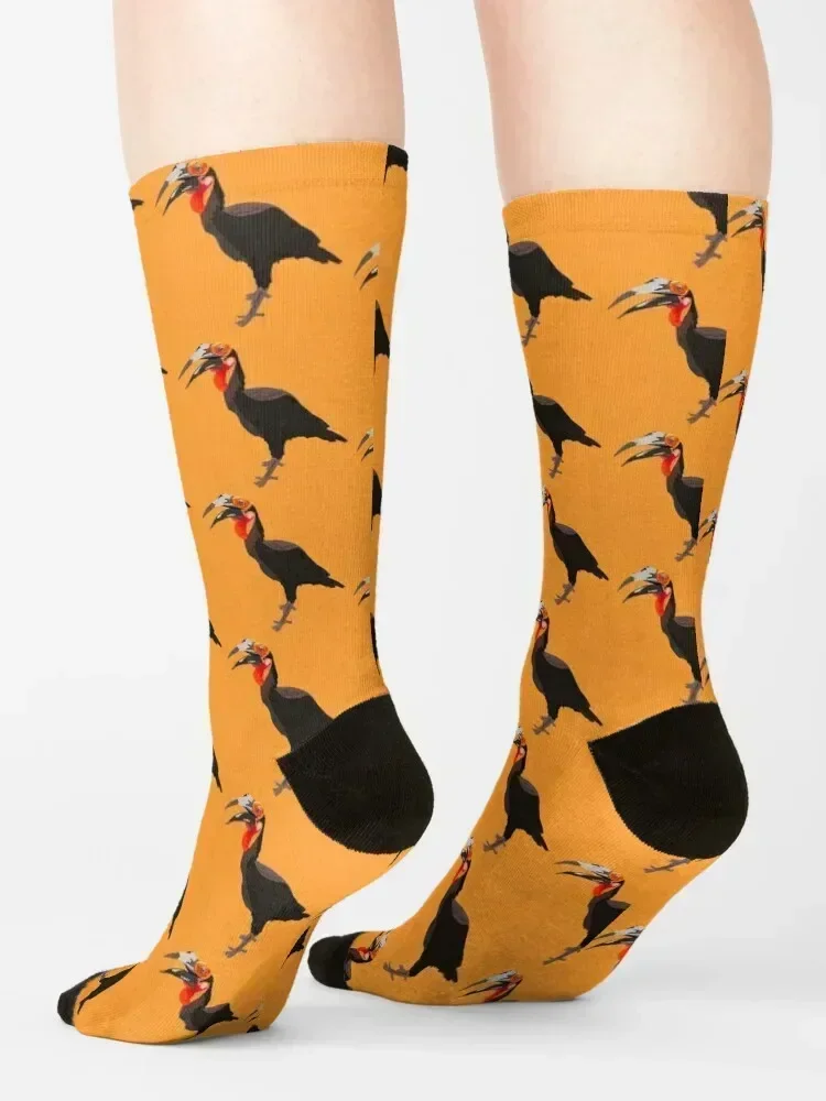 S مخصص لـ Southern Ground Hornbill Socks جوارب ضغط رياضية وترفيهية ملونة للرجال والنساء #4
