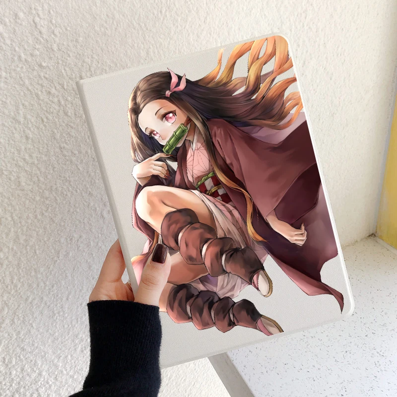 

Чехол для iPad Anime Nezuko для Air 4, iPad Pro 2020 10,9 с держателем для карандашей 10,2, 8, 7-го поколения 12,9 Pro Mini 5 6, чехол Demon Slayer