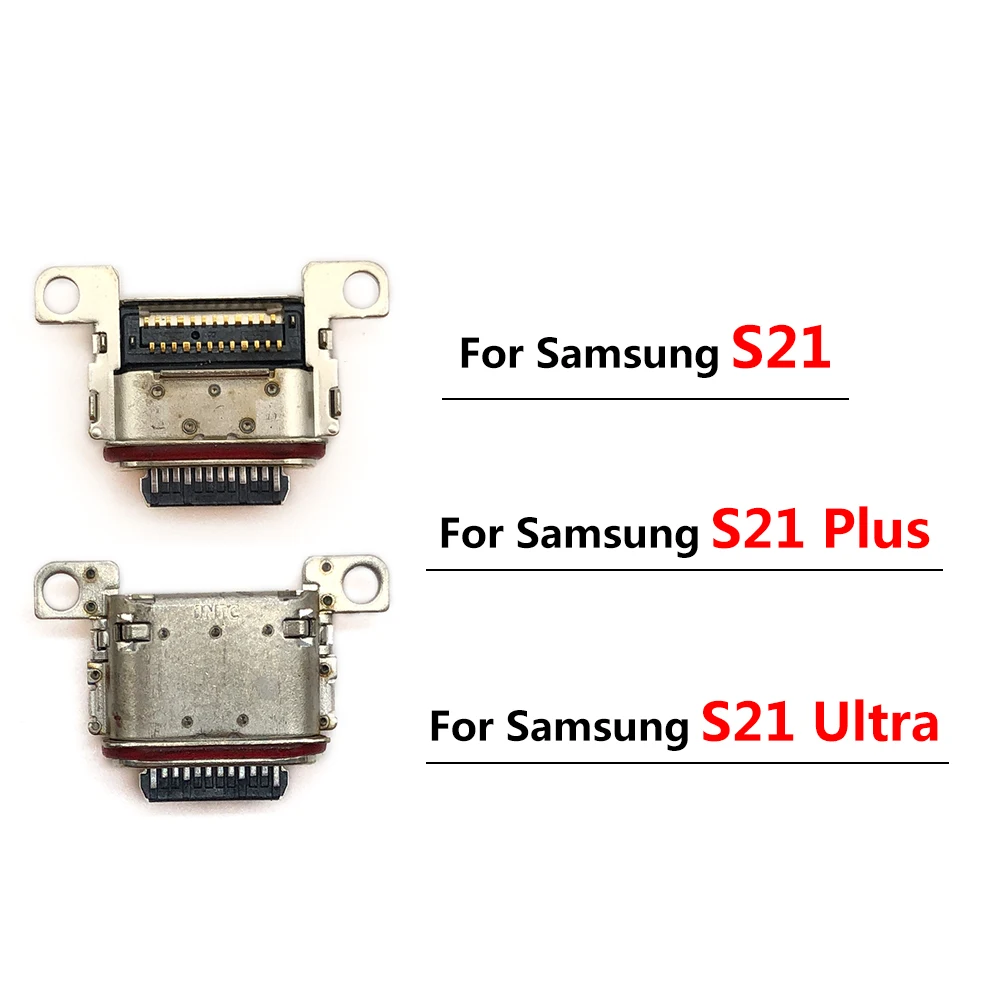 2 Pcs USB Charger Charging Port Connector For Samsung S21 Plus / S21 Ultra / Note 10 S20 Plus Smartphone Replacement Parts