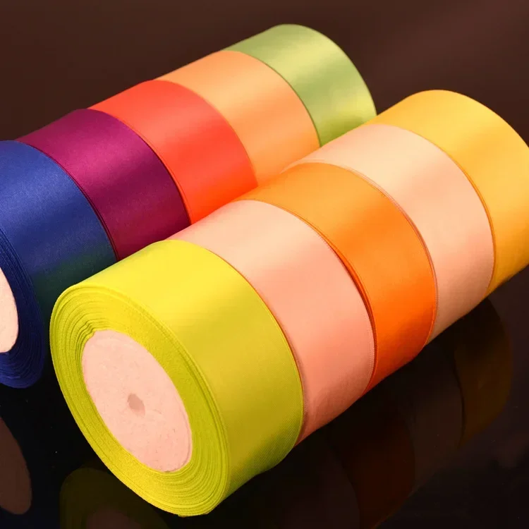 6mm 10mm 15mm 20mm 25mm 40mm 50mm Silk Satin Ribbons DIY Handmade Crafts Christmas Wedding Birthday Party Gift Wrapping Ribbons