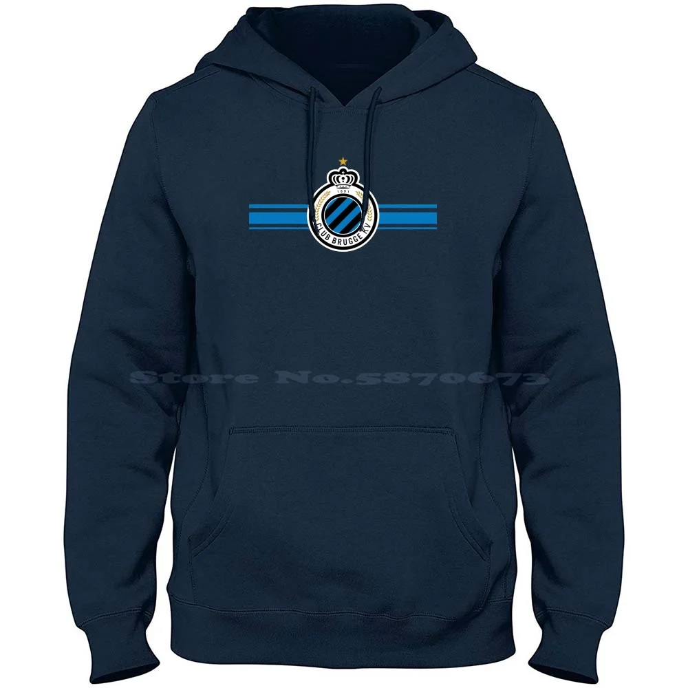 Stripes Of My Heart Club Brugge , Belgium 100% Cotton Hoodie Belgium Visit Bruges Bruges Football Bruges Hooligans Bruges