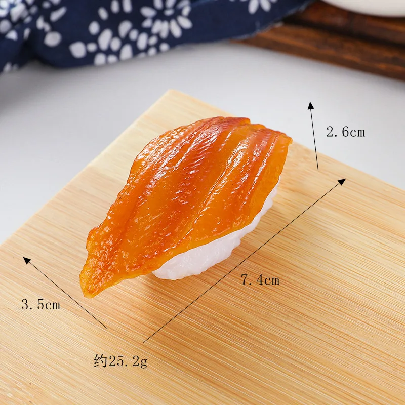 Miniaturen Kunstmatige Nep Sushi Simulatie Schattig Pvc-Materiaal Vis Garnalen Zalm Plakjes Model Schilderij Rekwisieten Benodigdheden