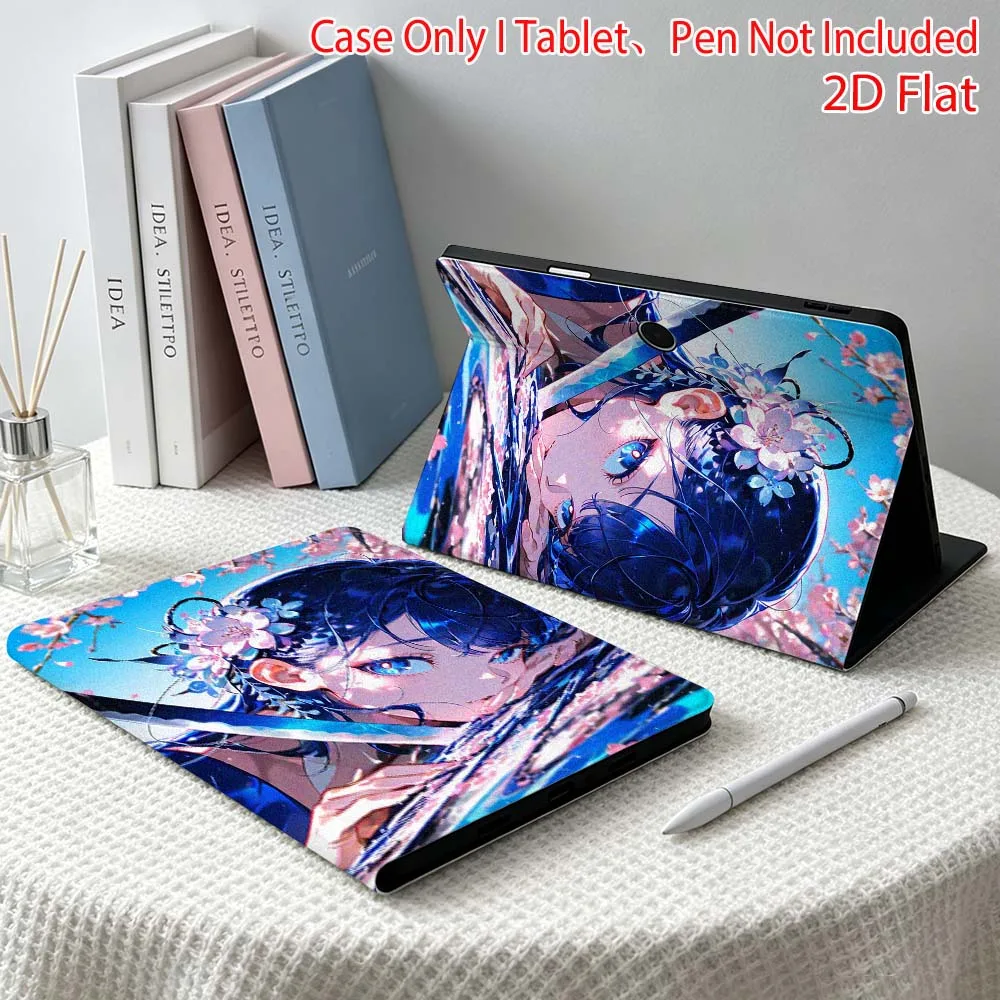 Blue hair Anime girl For OPPO VIVO IQOO OnePlus Realme Pad 3 Pro 13 12.1 11.4 11 inch Pen Tray Tablet Case Soft