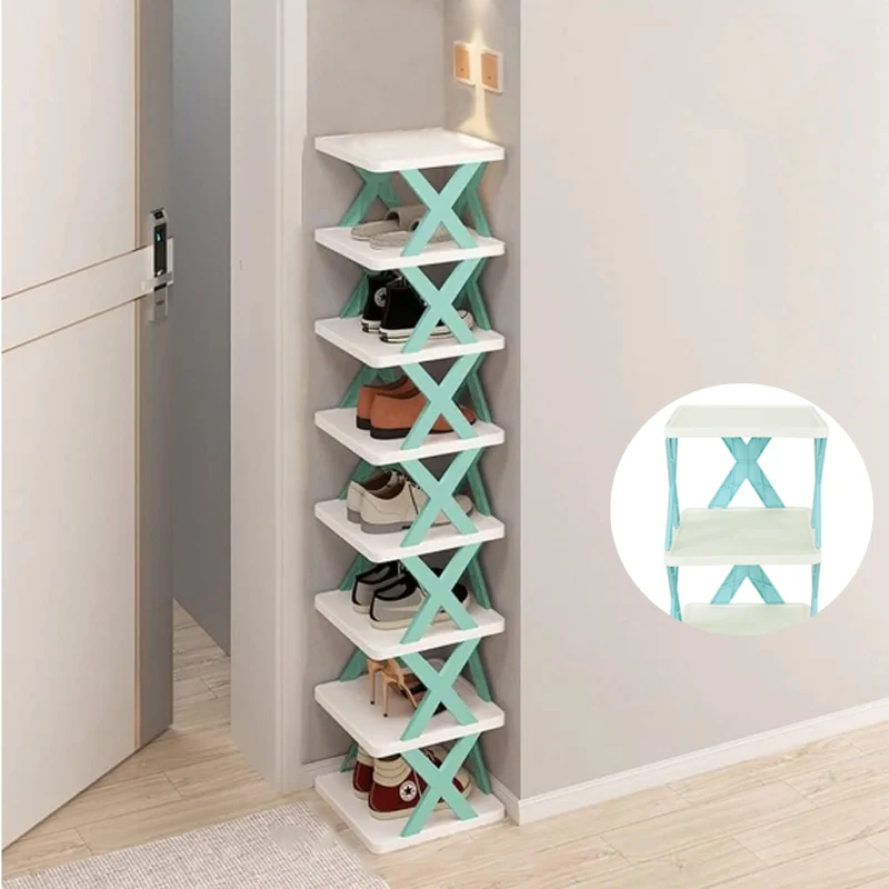 Multi-Layer Shoe Rack Stackable Shoe Cabinet Storage Household Saving Storage Dormitory Shoes Organizers At The Door Small Space