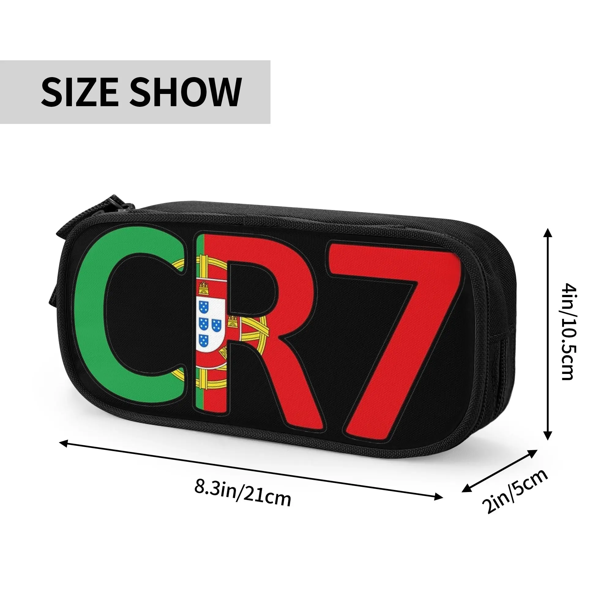 Fun CR7 Ronaldo 7 Pencil Cases Soccer Pencil Box Pen Box Kids Large Storage Pencil Bags School Supplies Cosmetic Stationery - view 4