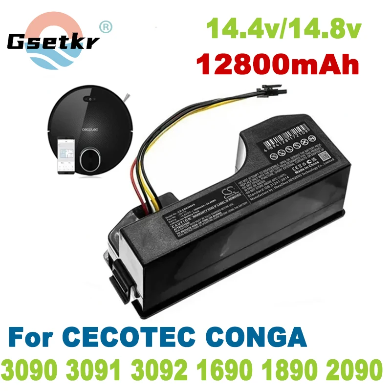 Vacuum Cleaner Battery 14.8V/12800mAh 05173 for CECOTEC CONGA 3090, 3091, 3092