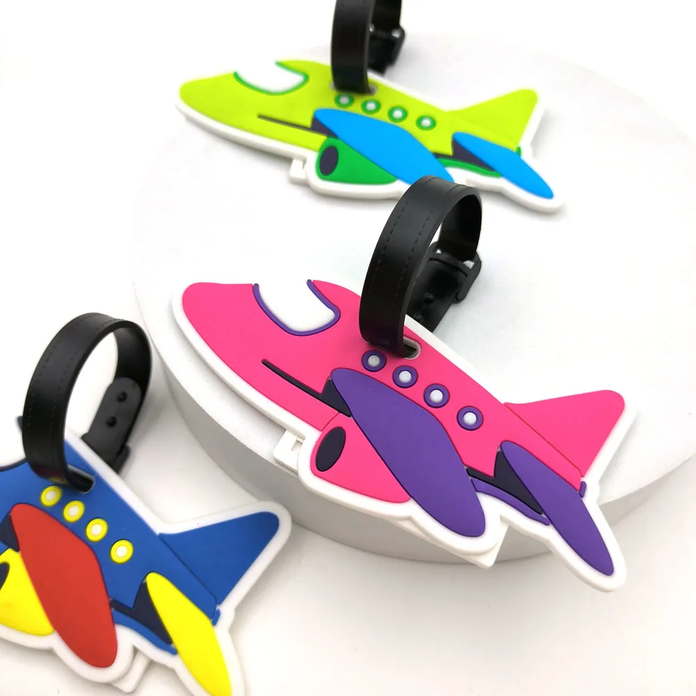 1PCS Creative Small Aircraft Luggage Tag Airport Tag Check in Loss Prevention Hanging Tag Essential for Business Travel