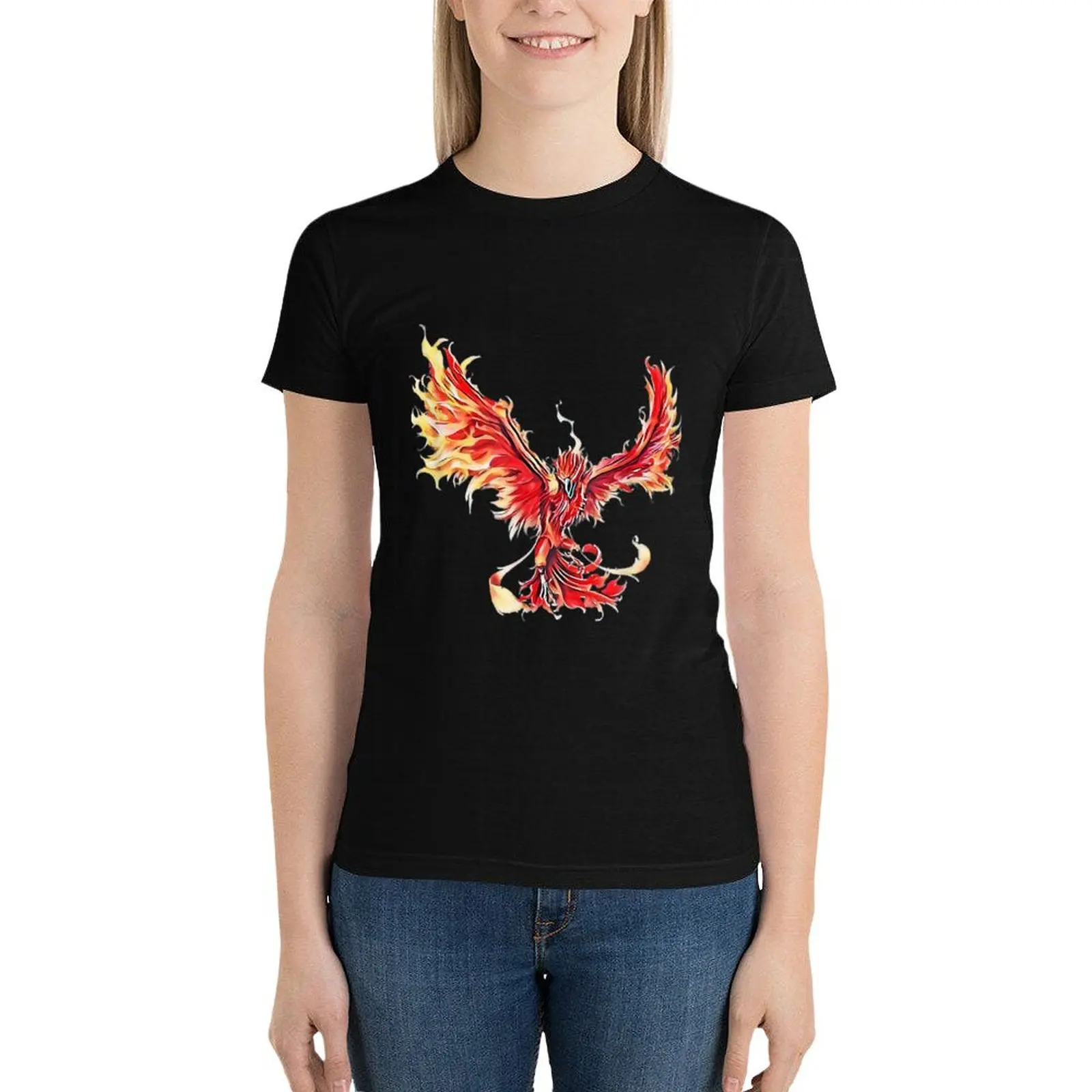 

Phoenix From The Ashes Mythical Fire Bird Phoenix T-Shirt aesthetic clothes anime clothes graphics Women clothing
