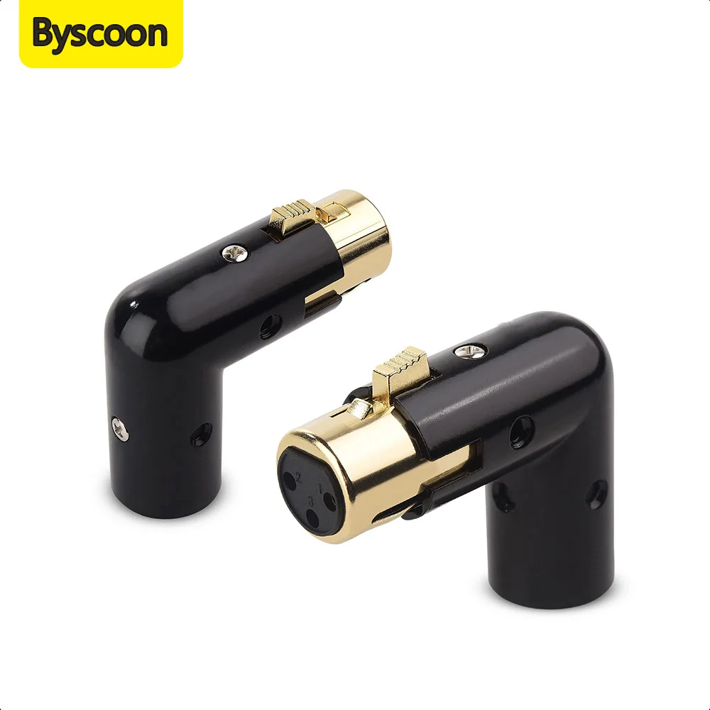 Adjustable Male to Female Right Angle XLR Adapter 90 Degree DMX Terminator Optimal Signal Integrity for Lighting  Audio System