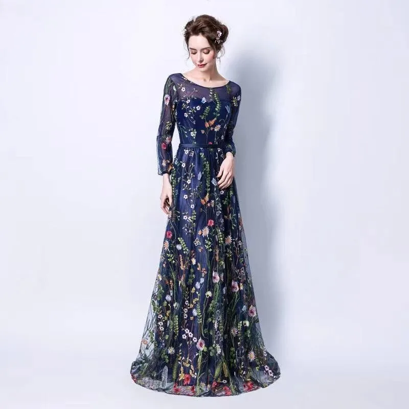 Femmes robe de soirée Oriental femmes Cheongsam Noble Style chinois élégant longue Qipao luxe Robes de mariée vêtements Vestido