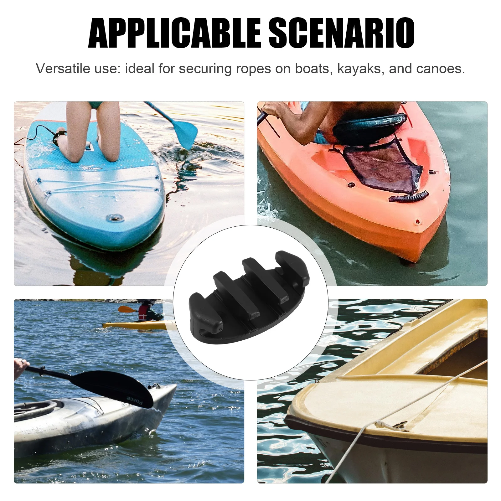 1 قطعة مركبة بحرية مرساة المربط النايلون حبل المربط لزورق كاياك الصيد لرسو السفن رباط دائم الأسود الأجهزة التبعي #2