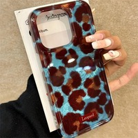 Simple Fashion Smudge Leopard Print Soft Phone Case For iPhone 16 15 14 Pro Max 13 12 11 XS X XR 7 8 Plus SE 2020 16E Cover