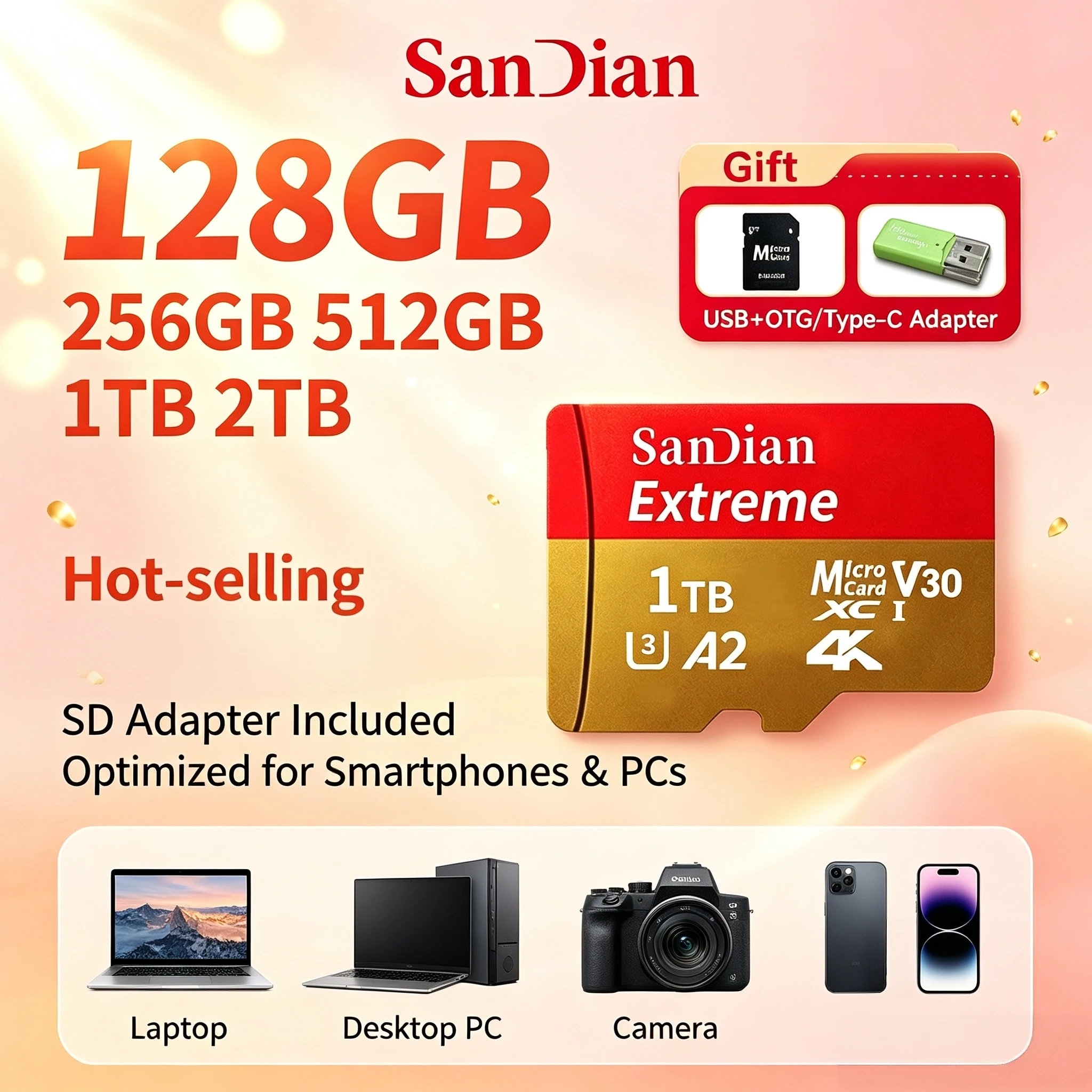 Original UHS 1 Class 10 256GB Micro TF SD Card High Speed Flash Memory Storage For PC Smartphone Titan Pro Use Drive Storage