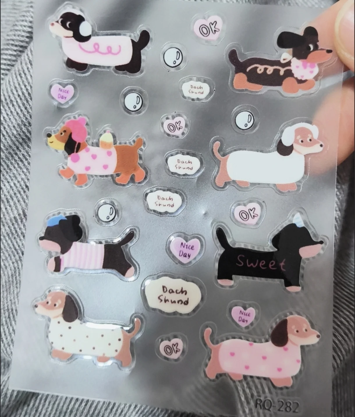 

INS Style 3D Jelly Stickers Cute Spotted Dog Student Stationery DIY Planner Notebook Scrapbook Decals