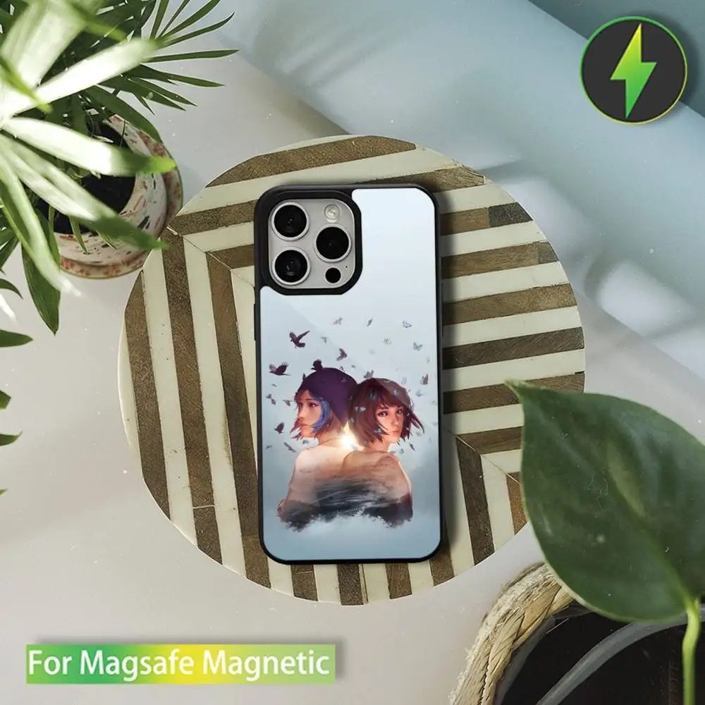 حافظة هاتف Game L-Life Is S-Strange لهاتف iPhone 16,15,14,13,12,11,Pro,Max,Plus, Mini,Magsafe, حافظة شحن لاسلكية مغناطيسية