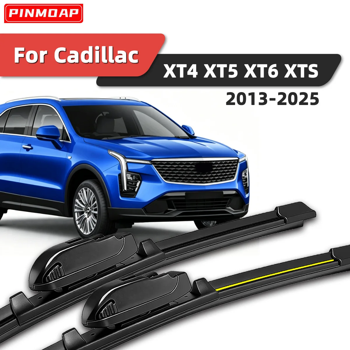2 Stück Frontscheibenwischer Passend für Cadillac XT4 XT5 XT6 XTS 2013-2025 Geräuscharmer Frontscheibenwischer Autoteile 2024