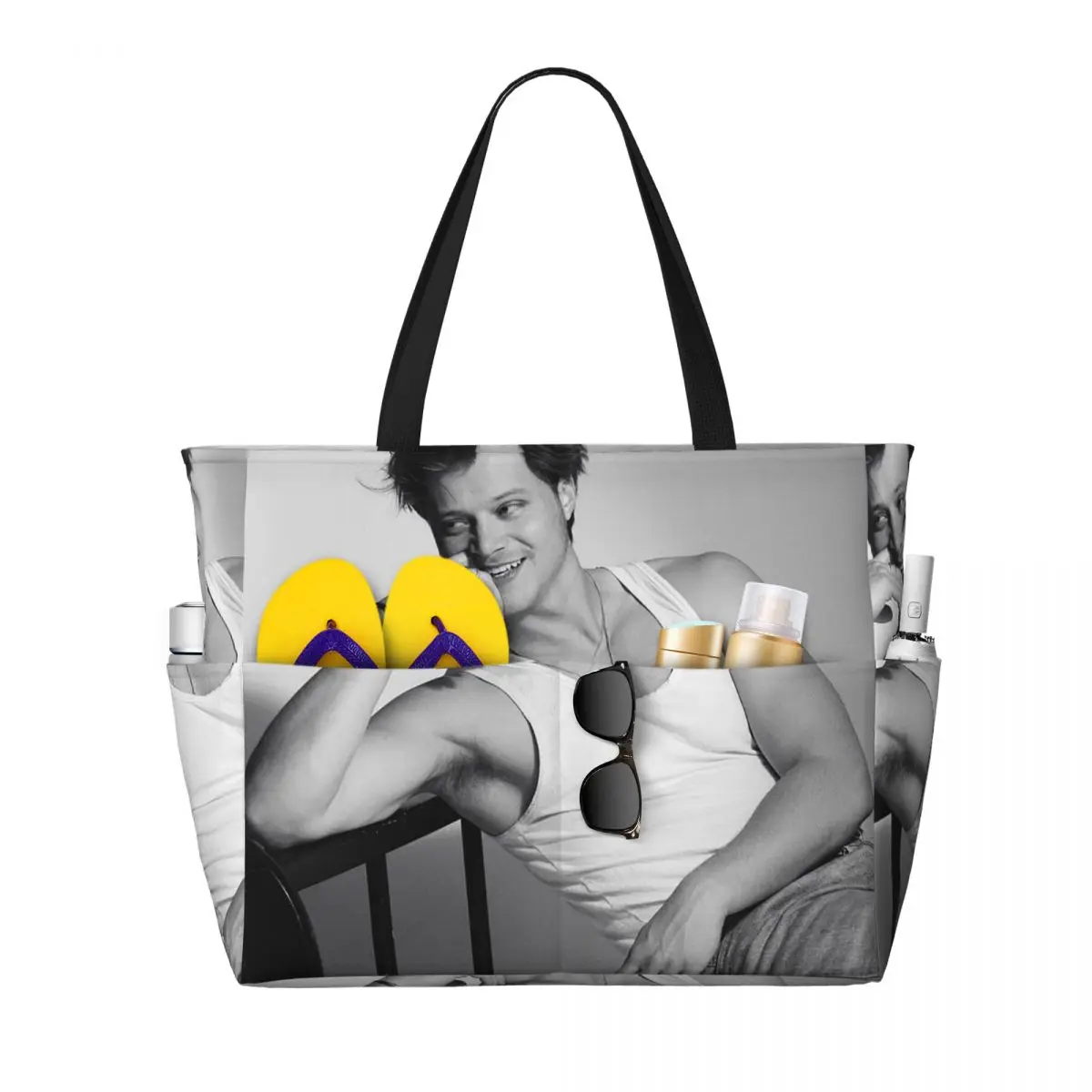 

Soft Rudy Pankow JJ Maybank Poster Beach Tote Bag Sport Gym Yoga Duffle Large Tote Bag Women Travel Bag Fitness bag