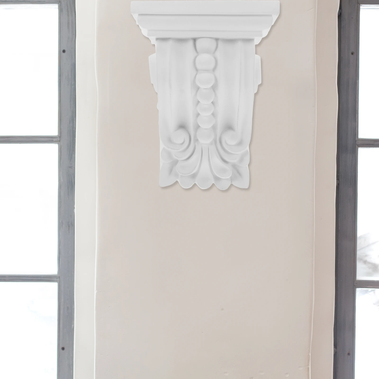 

Decorative Corbels Onlays Applique Trim Furniture Retro Corner Molding Carved Decorations Elegant Design Lightweight Durable PU