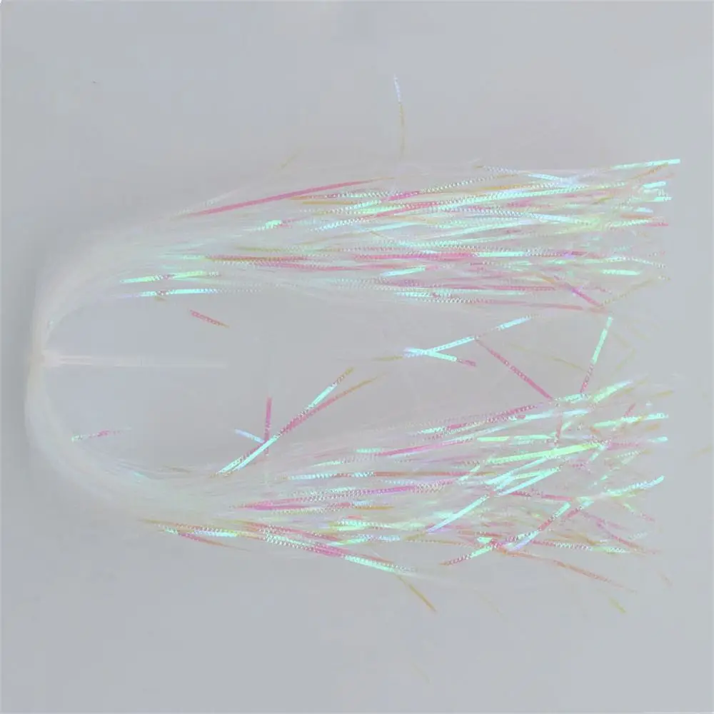 1Pack 1mm Width Corrugated Gliss Strands Saltwater Fishing Jig Hook Streamer Flies Tying Flash Tinsel Simulates Fish Scale - view 5