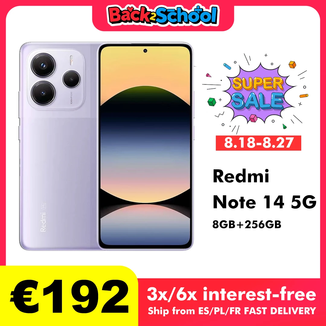 Xiaomi Redmi Note 14 5G NFC 8GB 256GB cellulare versione globale