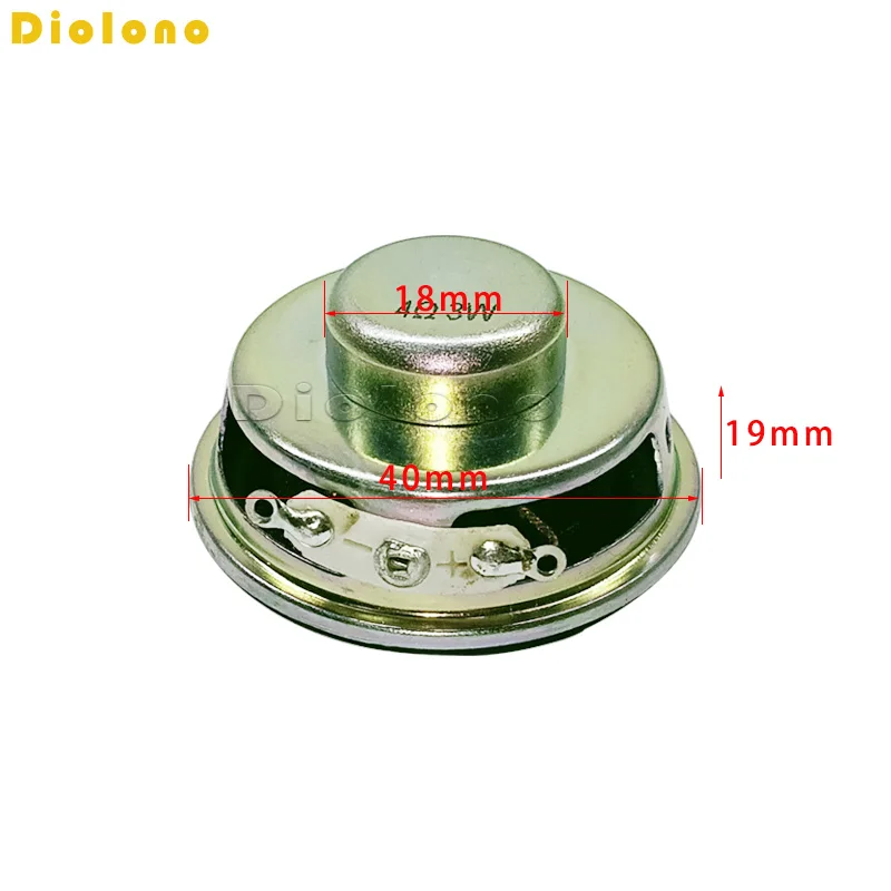 2 قطعة 4R 3W مكبر الصوت 40 مللي متر 1.5 بوصة المتكلم 18 مللي متر الداخلية واحد المغناطيسي رغوة حافة غطاء فضي ارتفاع 19 مللي متر سمّاعات بلوتوث