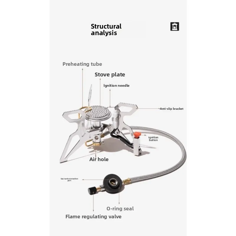Split         stove outdoor camping foldable triangle tea stove portable fan