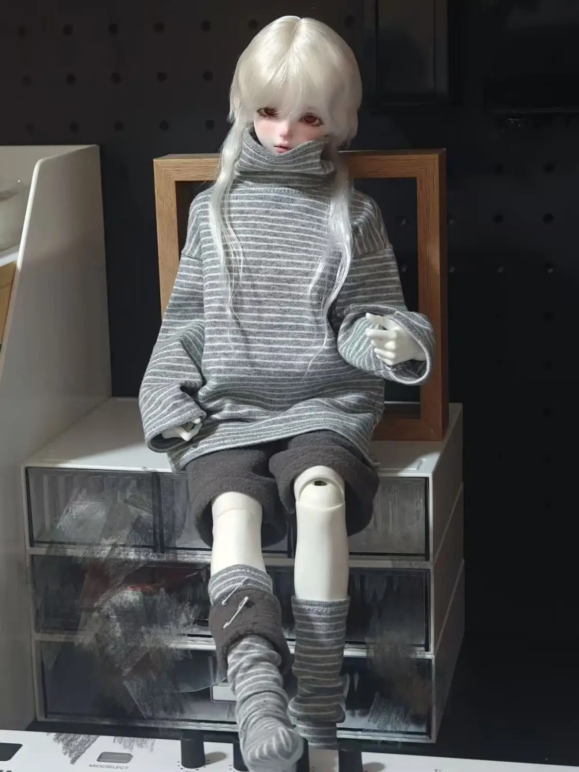 Ropa para muñeca Bjd de 45/30cm, abrigo, mangas largas, pantalones cortos y calcetines, vestido de juguete, accesorios para muñecas, sin muñeca, 1/4 1/6