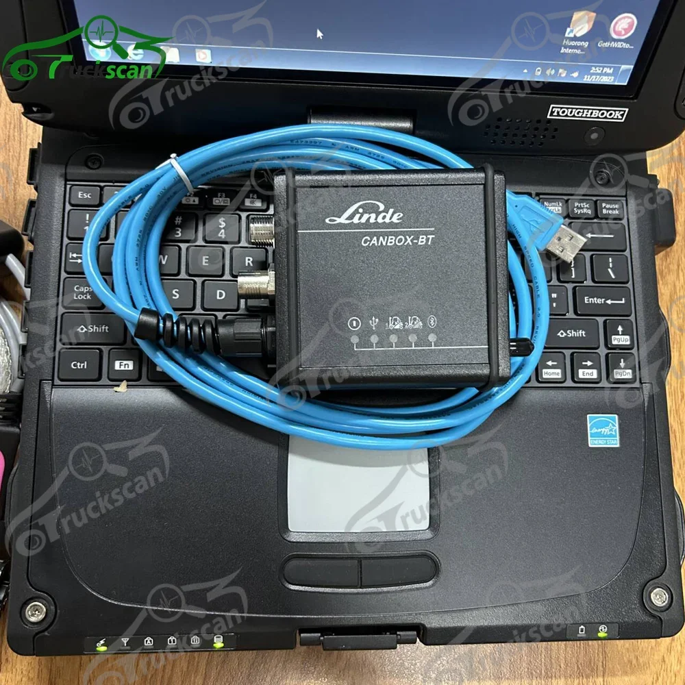 For Linde Canbox BT Electric CANBOX TO TRUCK Pathfinder LSG Forklift Professional Diagnostic Tool and cf19Laptop