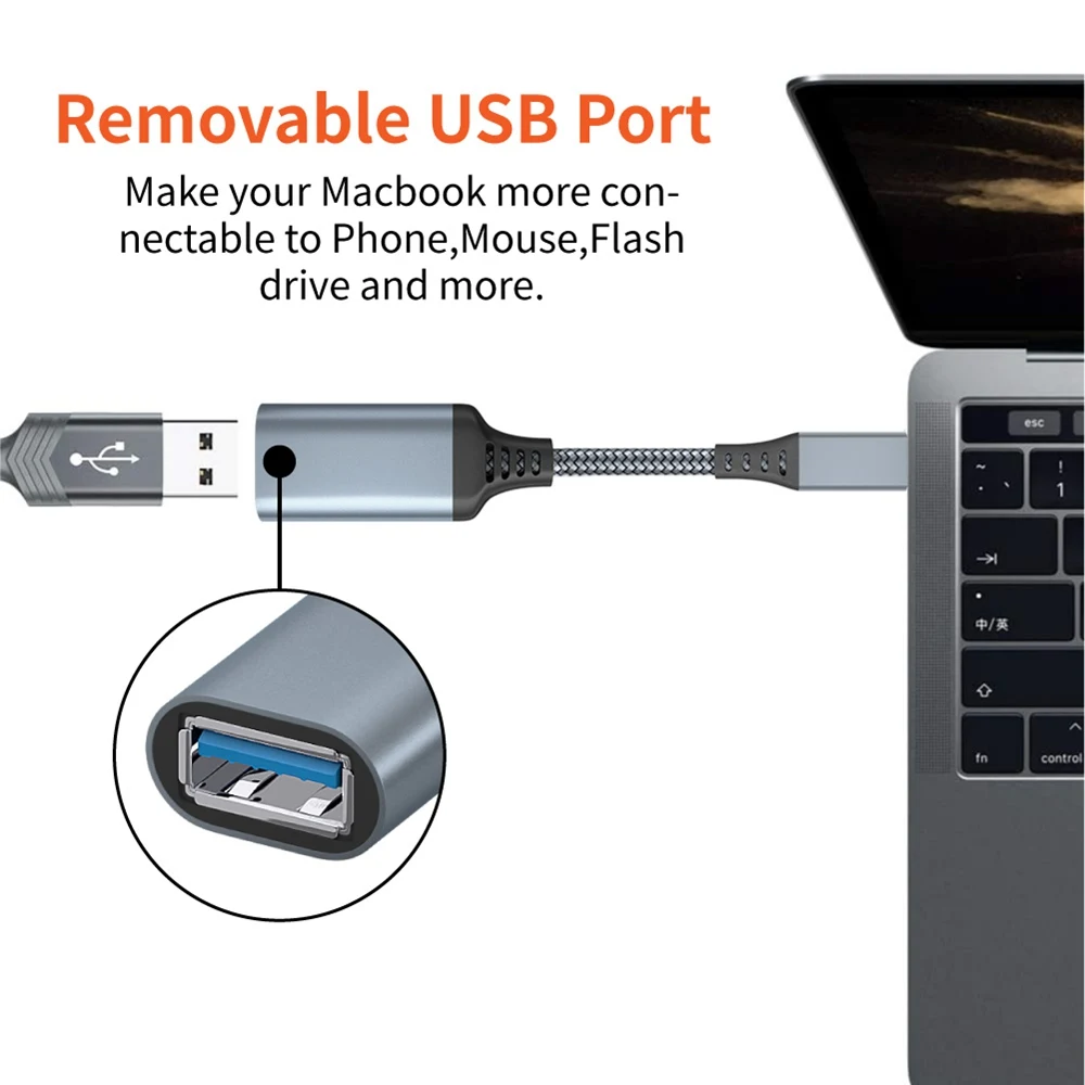 OTG Data Cable Type C To USB 3.0 Adapter A Male to Female Extension Cable Mobile Phone Tablet PC Car Extension Adapter Cable