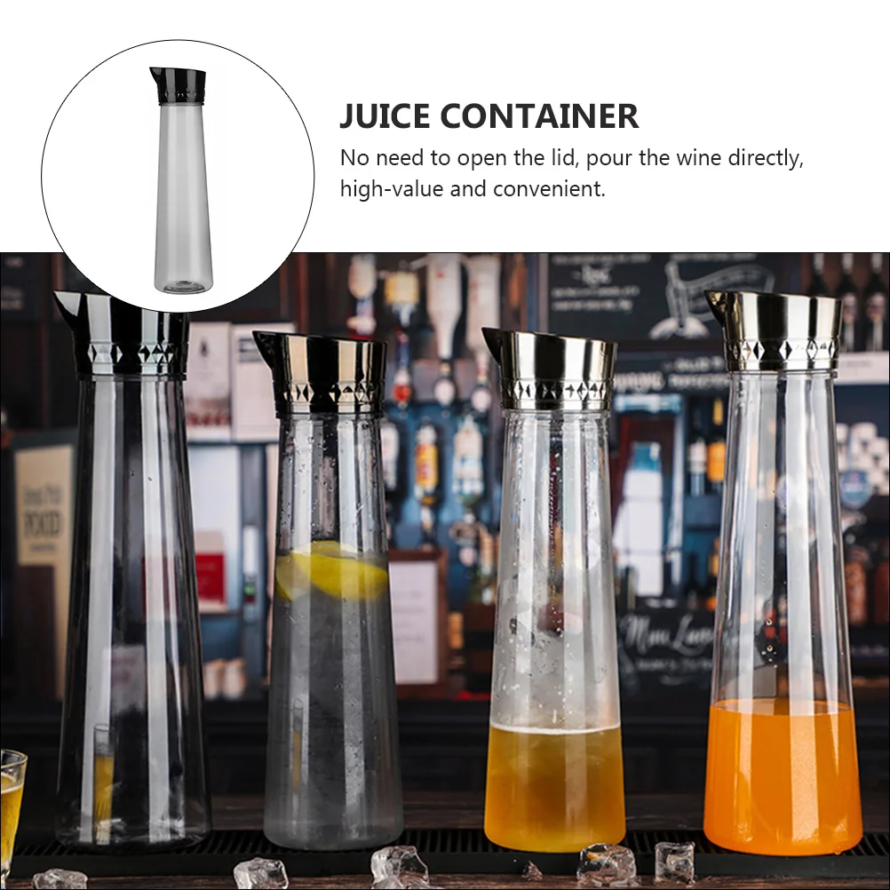 

1pc Juice Pitcher Iced Tea Kettle Water Jug Container Eagle Beak Spout No Leakage Premium Material Black Color