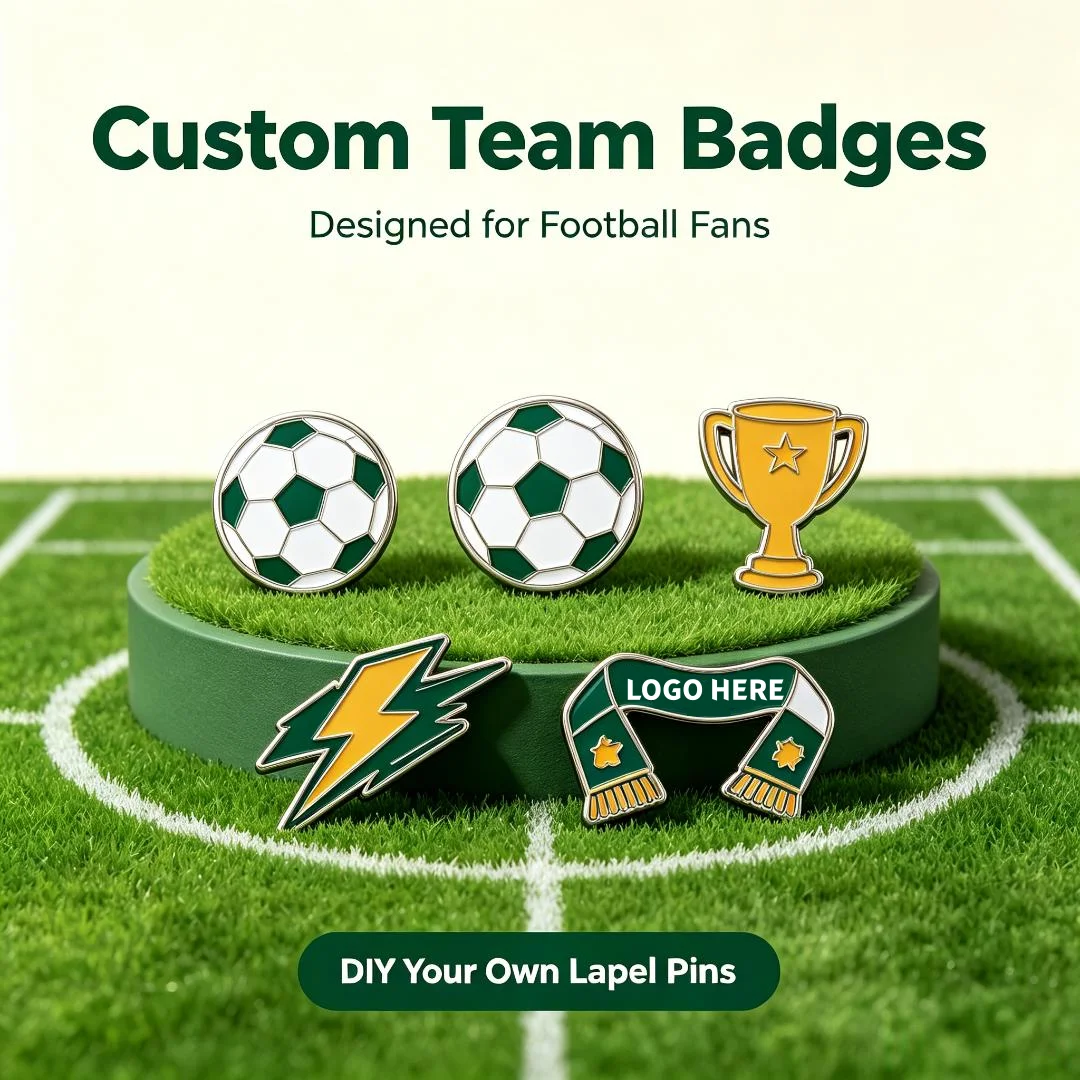 Bulk Electroplated Metal Badge Needles Customized Metal Enamel Badges Free Design Service