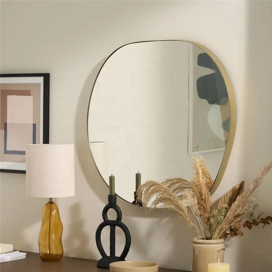 

«Прихожая гостиная металлический черный каркас домашний декор настенное зеркало неправильной формы