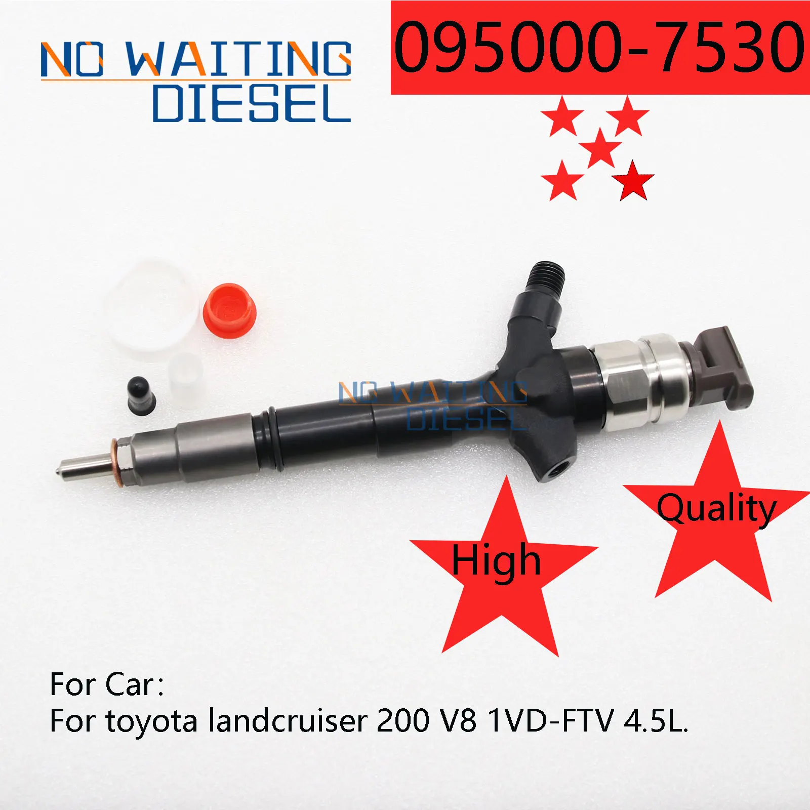 095000-7530 Injector Part Numbers 0950007530 Common Rail Fuel Injection 095000 7530 For  toyota landcruiser 200 V8 1VD-FTV 4.5L