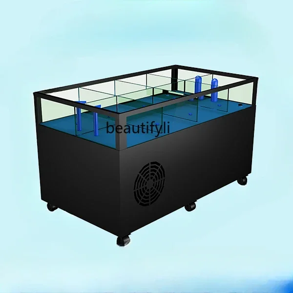 

Seafood Pool Supermarket Water-Cooled Integrated Machine Hotel Shrimp and Shellfish Pool Glass Fish Tank