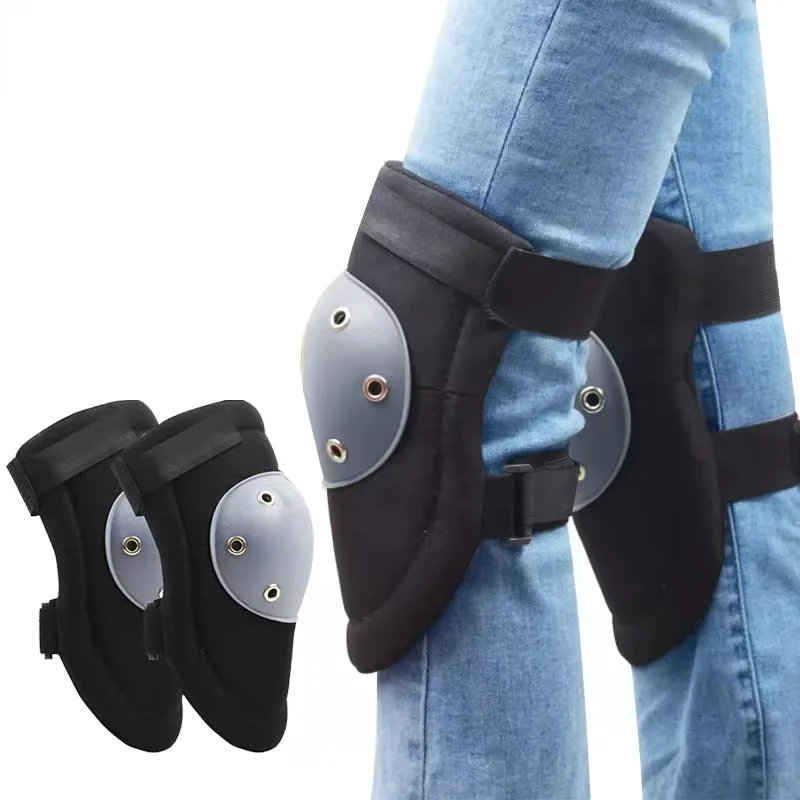 

Work knee pads, comfortable gel cushion, double straps and adjustable clips, for construction, gardening, flooring, 1 pair.