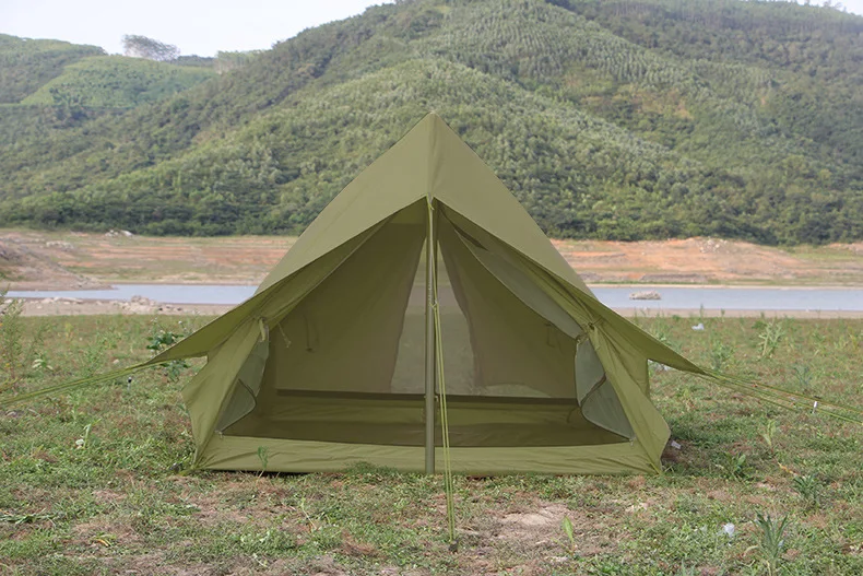 Outdoor camping tent rainproof cabin type A-shaped canopy Oxford family tent